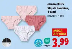 Lidl esmara KIDS Slip da bambina, 4 pezzi offerta