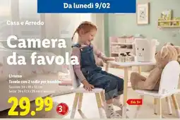 Lidl Livarno Tavolo con 2 sedie per bambini offerta