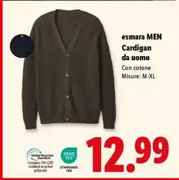 Lidl esmara MEN Cardigan da uomo offerta