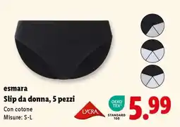 Lidl esmarà Slip da donna, 5 pezzi offerta