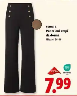 Lidl esmara Pantaloni ampi da donna offerta
