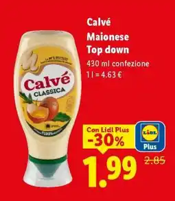 Lidl Calvé Maionese Top Down offerta