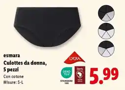 Lidl esmara Culottes da donna, 5 pezzi offerta