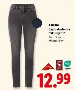 Lidl esmara Jeans da donna Skinny Fit offerta