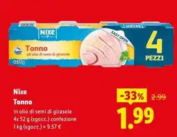 Lidl Nixe Tonno offerta