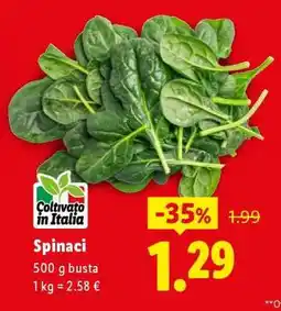 Lidl Spinaci offerta