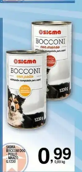 Sigma Sigma bocconi con pollo 1230 g offerta