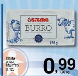 Sigma Sigma burro panetto g 125 offerta