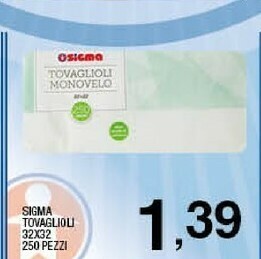 Sigma Sigma tovaglioli monovelo offerta