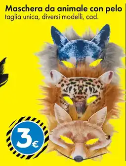 Tedi Maschera da animale con pelo offerta