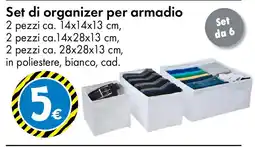 Tedi Set di organizer per armadio offerta