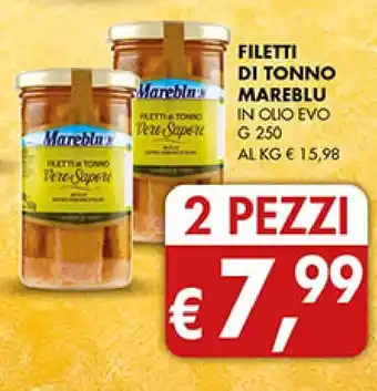 Filetti di tonno mareblu in olio evo