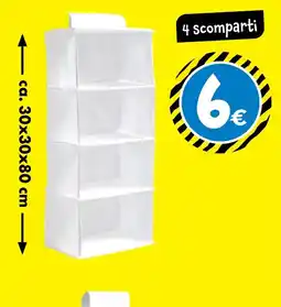 Tedi Organizer da appendere 4 scomparti offerta