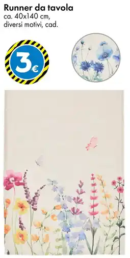 Tedi Runner da tavola ca. 40x140 cm offerta