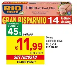 Iper La Grande Tonno all'olio di oliva RIO MARE offerta