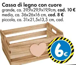 Tedi Cassa di legno con cuore offerta