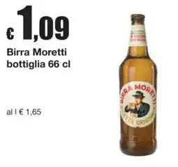 Sì con te Birra Moretti bottiglia offerta