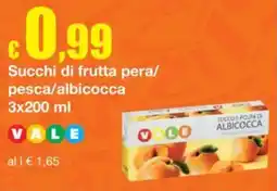 Sì con te Succhi di frutta pera/ pesca/albicocca offerta