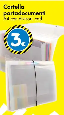 Tedi Cartella portadocumenti A4 con divisori offerta