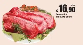 Scaloppina di bovino adulto