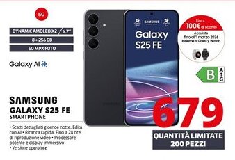 Comet SAMSUNG GALAXY S25 FE SMARTPHONE offerta