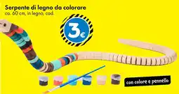 Tedi Serpente di legno da colorare offerta