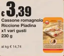 Sì con te Cassone romagnolo Riccione Piadina offerta