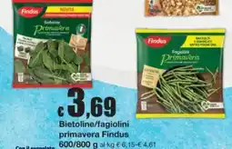 Sì con te Bietoline/fagiolini primavera Findus offerta