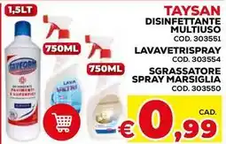 Conforama Taysan disinfettante multiuso, lavavetrispray, sgrassatore spray marsiglia offerta