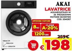 Conforama AKAI LAVATRICE AQUA80127A20-W offerta