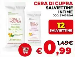 Conforama Cera di cupra salviettine intime offerta