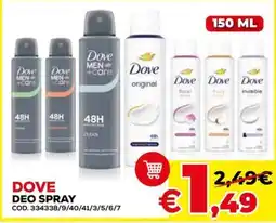 Conforama Dove deo spray offerta
