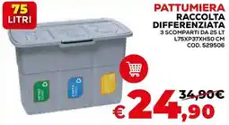 Conforama Pattumiera raccolta differenziata offerta