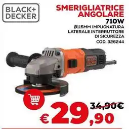 Conforama Black+ decker smerigliatrice angolare 710W offerta