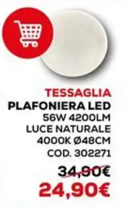 Conforama Tessaglia plafoniera led 56W 4200LM offerta
