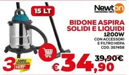 Conforama Newton bidone aspira solidi e liquidi 1200W offerta