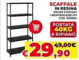 Conforama Scaffale in resina pro94 5 ripiani offerta