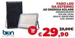 Conforama Bion lighting faro led da esterno ad energia solare offerta