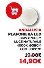 Conforama Andalusia plafoniera led offerta