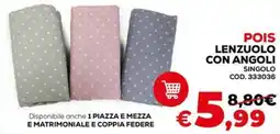 Conforama Pois lenzuolo con angoli singolo offerta