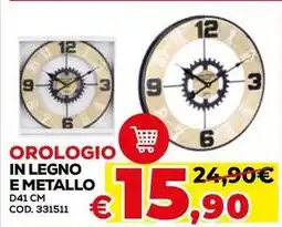 Conforama Orologio in legno e metallo offerta