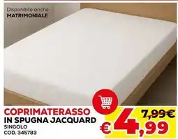 Conforama Coprimaterasso in spugna jacquard singolo offerta