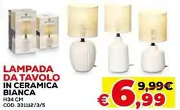 Conforama Lampada da tavolo in ceramica bianca offerta