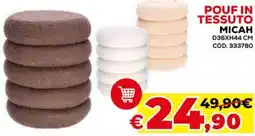 Conforama Pouf in tessuto micah offerta