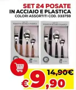 Conforama Set 24 posate in acciaio e plastica offerta