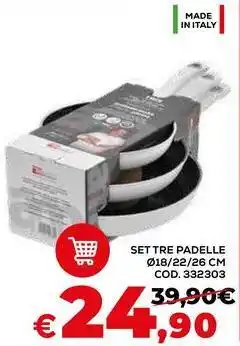 Conforama Set tre padelle offerta