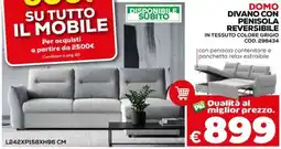 Conforama Domo divano con penisola reversibile offerta