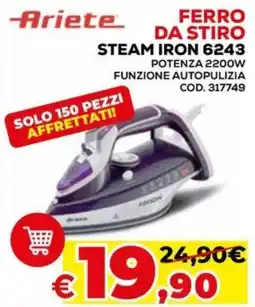 Conforama Ariete ferro da stiro steam iron 6243 offerta