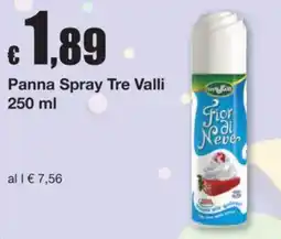 Sì con te Panna Spray Tre Valli offerta