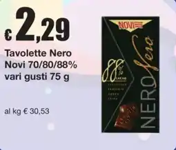 Sì con te Tavolette Nero Novi 70/80/88% offerta